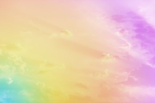 Cloudy sky with pastel color for nature and abstract background