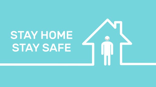 stay home stay safe concept. I stay at home awareness social media campaign for coronavirus prevention during the coronavirus epidemic. self isolation at home