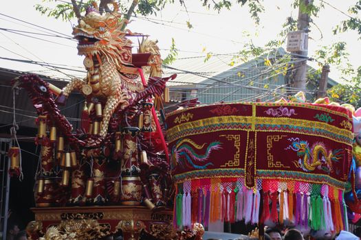 Decoration for the traditional parade of Dong Ky Firecracker Festival In Bac Ninh, Vietnam