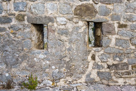 antique architecture, the remains of ancient buildings in the city of Bar on the Adriatic coast in Montenegro