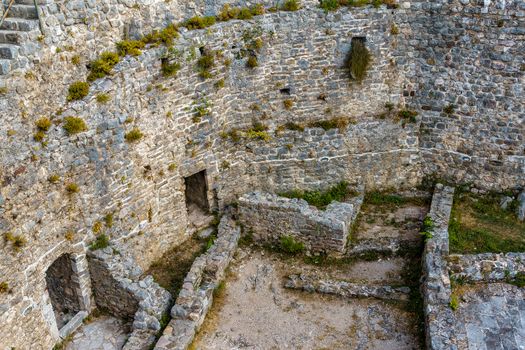 antique architecture, the remains of ancient buildings in the city of Bar on the Adriatic coast in Montenegro