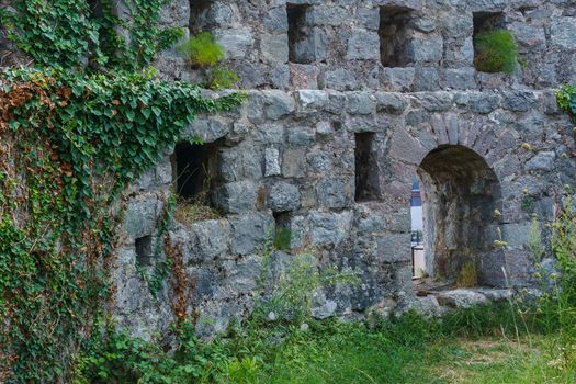 antique architecture, the remains of ancient buildings in the city of Bar on the Adriatic coast in Montenegro