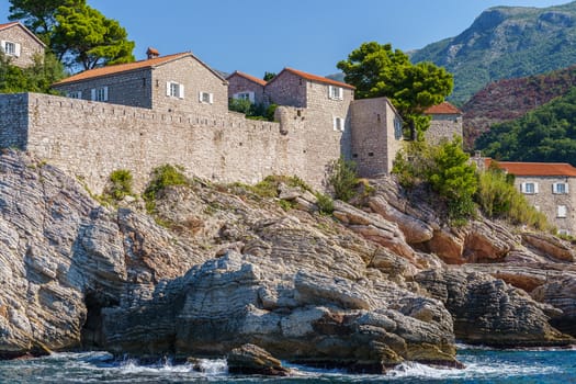 St. Stephen's island off the coast of Montenegro, resort