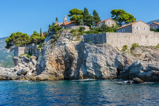 St. Stephen's island off the coast of Montenegro, resort