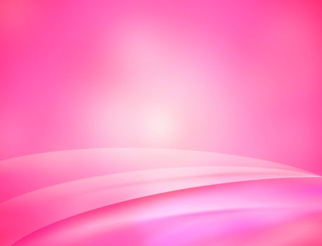 Pink wavy background. Colorful abstract design with soft waves.