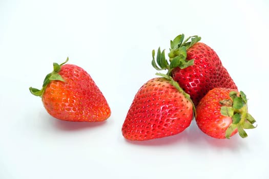 Red Strawberry  Isolated on White Background