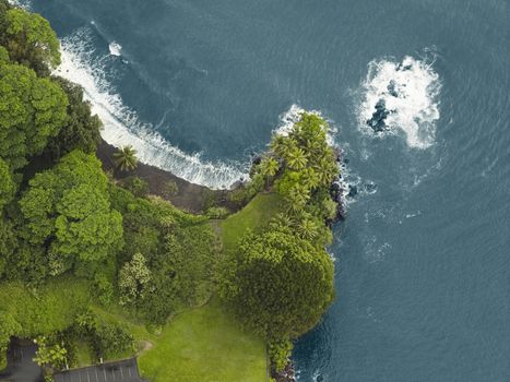 Aerial View Of The North Coast In Kauai, Hawaii