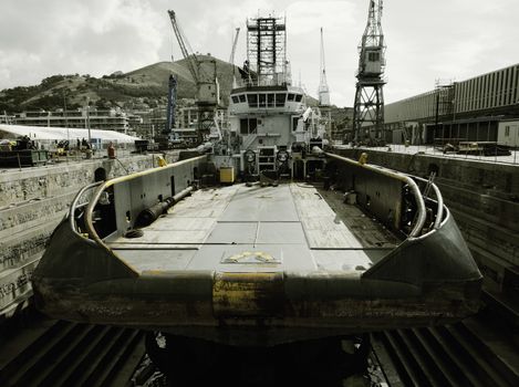 Ocean Tug At Dry Dock