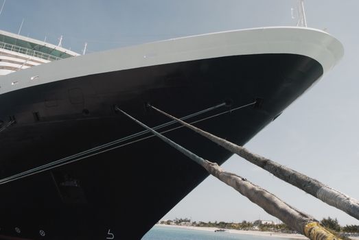 Large Cruise Ship Docked At Grand Turk Island