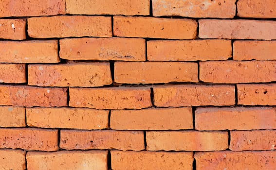 Red brick wall texture background, vintage and retro