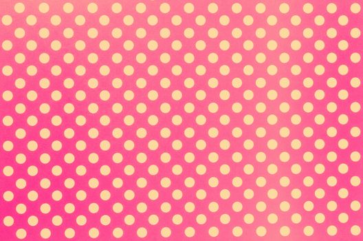 Abstract polka dot on pink background, vintage and retro style