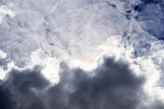 Stunning dark cloud formations in the sky right before a thunderstorm 