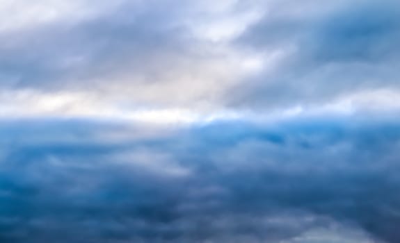 Stunning dark cloud formations in the sky right before a thunderstorm 