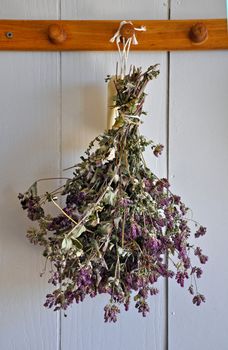 Fragrant bouquet of dried lavender flowers