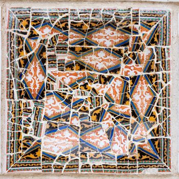 Interesting patterns Mota, Barcelona Park Guell