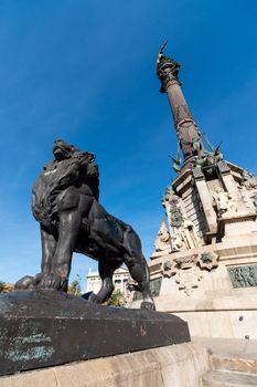 Monument to Christopher Columbus - Barcelona / Column of Barcelona, Spain