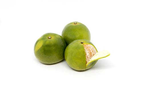Orange fruit isolated on white background