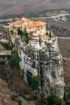 Varlaam monastery located on the huge rock, Kalabaka, Meteors, Trikala, Thessaly, Greece