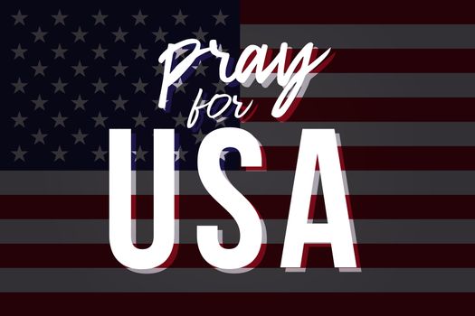 Pray For the USA, black lives matter. Vector stock Illustration.