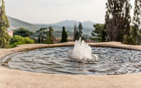 Fountain of the Bicchierone, iconic spot in Villa d'Este, Tivoli, Italy