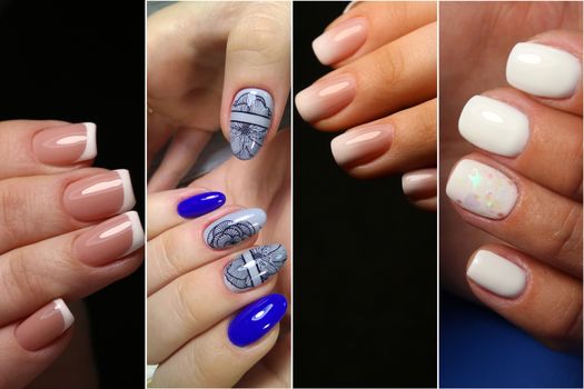 Collage manicure nail design. Manicure design