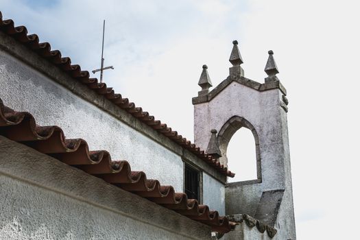 Architecture detail of the chapel of S. Lourenco near Esposende, Portugal on a spring day