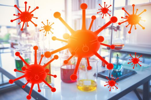 Medical or chemical Laboratory for analysis of antiretroviral vaccines background. Laboratory concept without people.