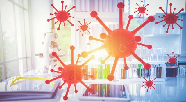 Medical or chemical Laboratory for analysis of antiretroviral vaccines background. Laboratory concept without people.

