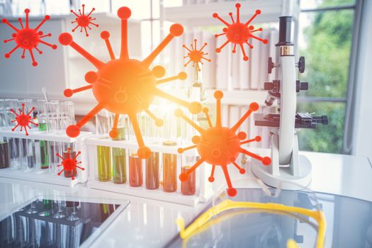 Medical or chemical Laboratory for analysis of antiretroviral vaccines background. Laboratory concept without people.
