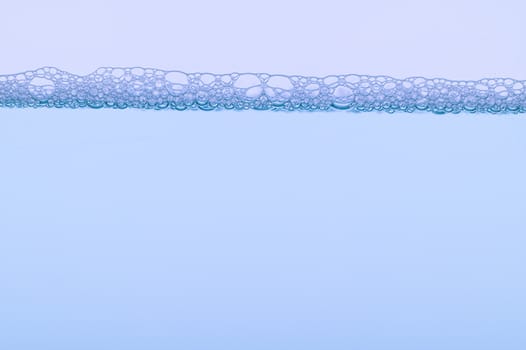 Light blue bubbles and water White background