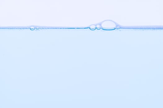 Light blue bubbles and water White background