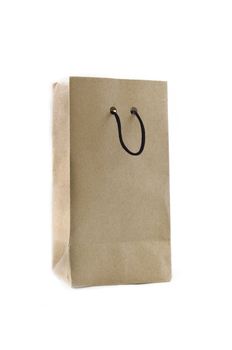 Paper bag on white background