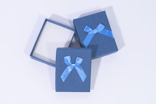 Blue gift box In the white background