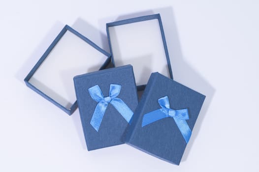 Blue gift box In the white background