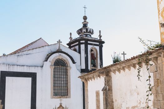 architectural detail of the Church of Saint Peter (Sao Pedro) in Obidos, Portugal