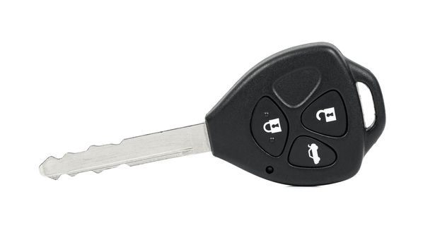 Car key isolated on white background with clipping path