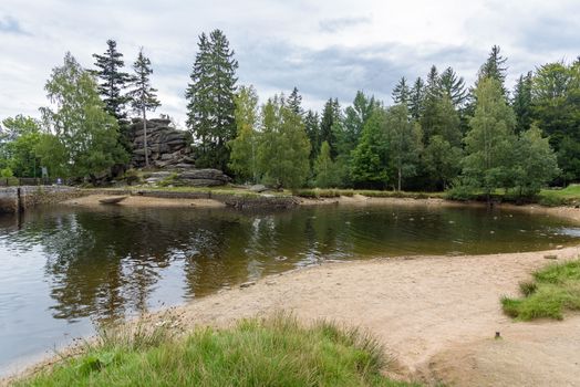 Pond at the rock formation called Marianki in Szklarska Poreba, Giant Mountains, Poland