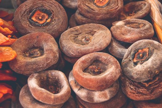 Dried persimmons, a traditional export product of Da lat Vietnam