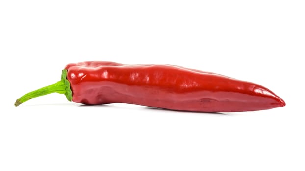 Red pepper isolated on white background with clipping path