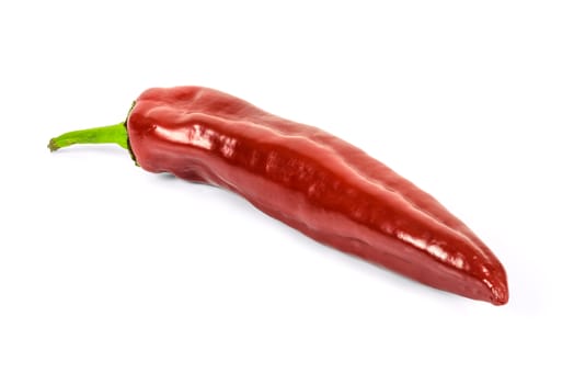 Red pepper isolated on white background with clipping path