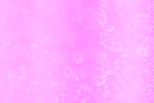 light pink heart star rainbow bubble and white heart abstract background
