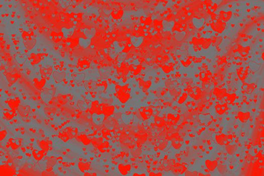 red gray heart star rainbow bubble and heart abstract background