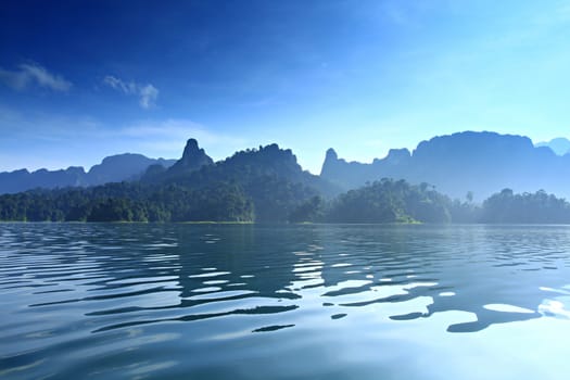 Pleasant atmosphere after the rain at Khao Sok national park, popular mainland national park destination in South Thailand