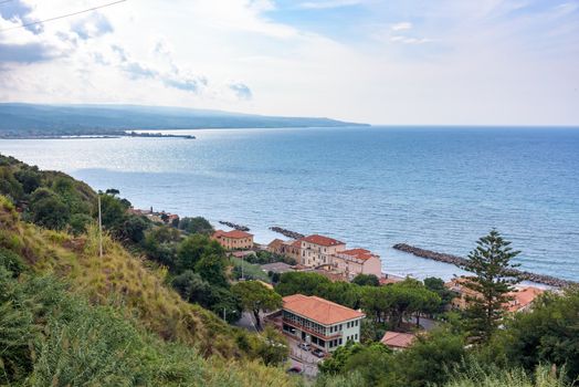 View of Calabrian coast in Pizzo town, Italy