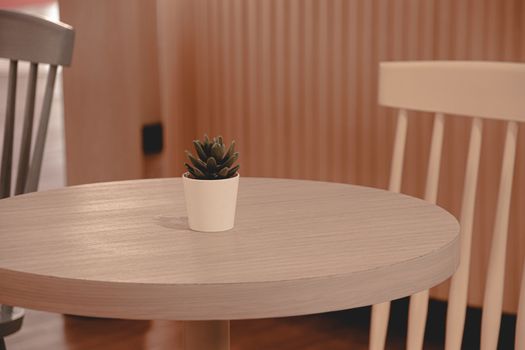 Vacant chairs and table showing the emptiness and business closures due to home quarantine, social distancing and economic crisis due to covid-19 pandemic