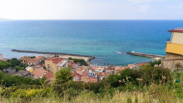 View of Calabrian coast in Pizzo town, Italy