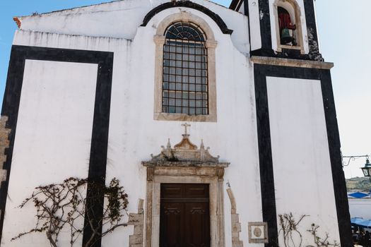 architectural detail of the Church of Saint Peter (Sao Pedro) in Obidos, Portugal