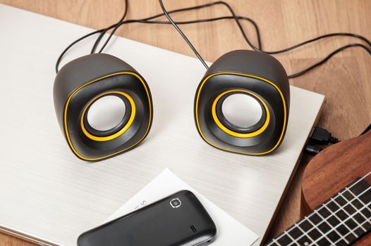 mini USB stereo speakers for laptop and PC.