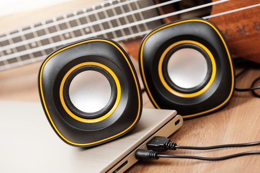 mini USB stereo speakers for laptop and PC.