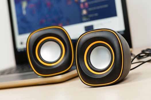 mini USB stereo speakers for laptop and PC.